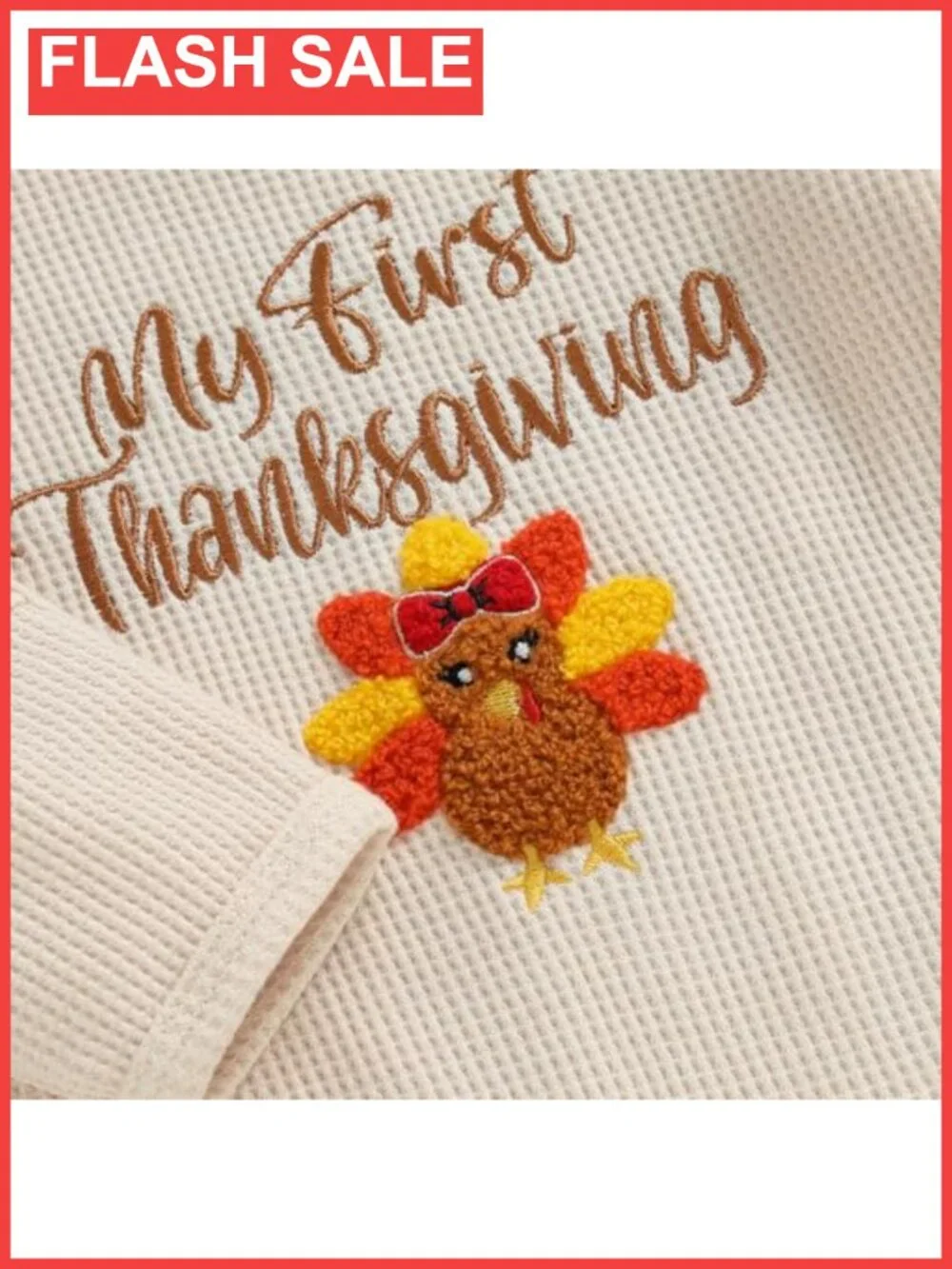 Baby Girl First Thanksgiving Jumpsuit Romper Long Sleeve Snap Closure